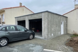 Garage en béton avant enduit